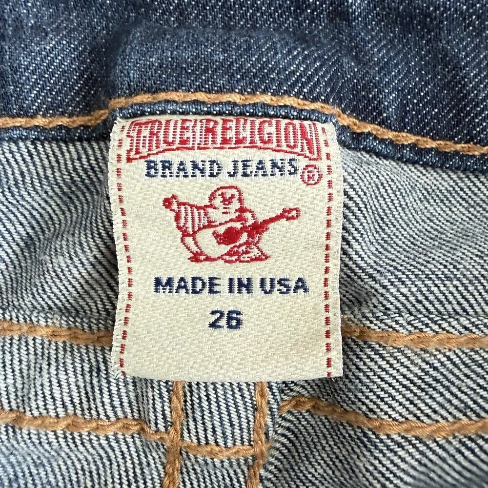 True Religion Billy Jeans Size 26 Low Rise Bootcut Distressed Women EUC - Picture 5 of 16